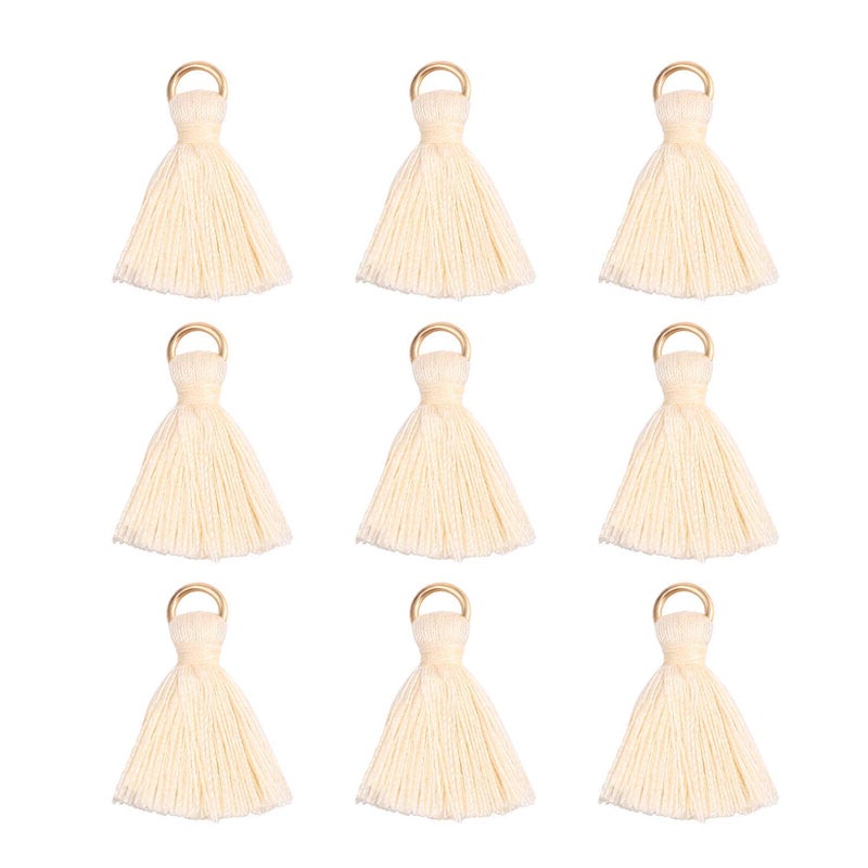 ALEXCRAFT Wholesale Mini Tassel Charms Tiny Short Cotton Thread Tassels Bulk for Crafts and Jewelry Making (95-100PCS - Image 1